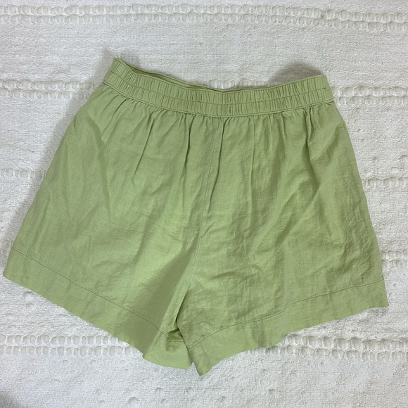 Abercrombie & Fitch Linen Blend Lined Pull On‎ High Waisted Shorts Size Medium - Picture 5 of 6
